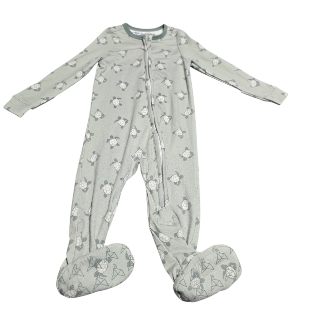 Copper Peral Turtle Zip Pj's Green Size 6-12 Months Cozy